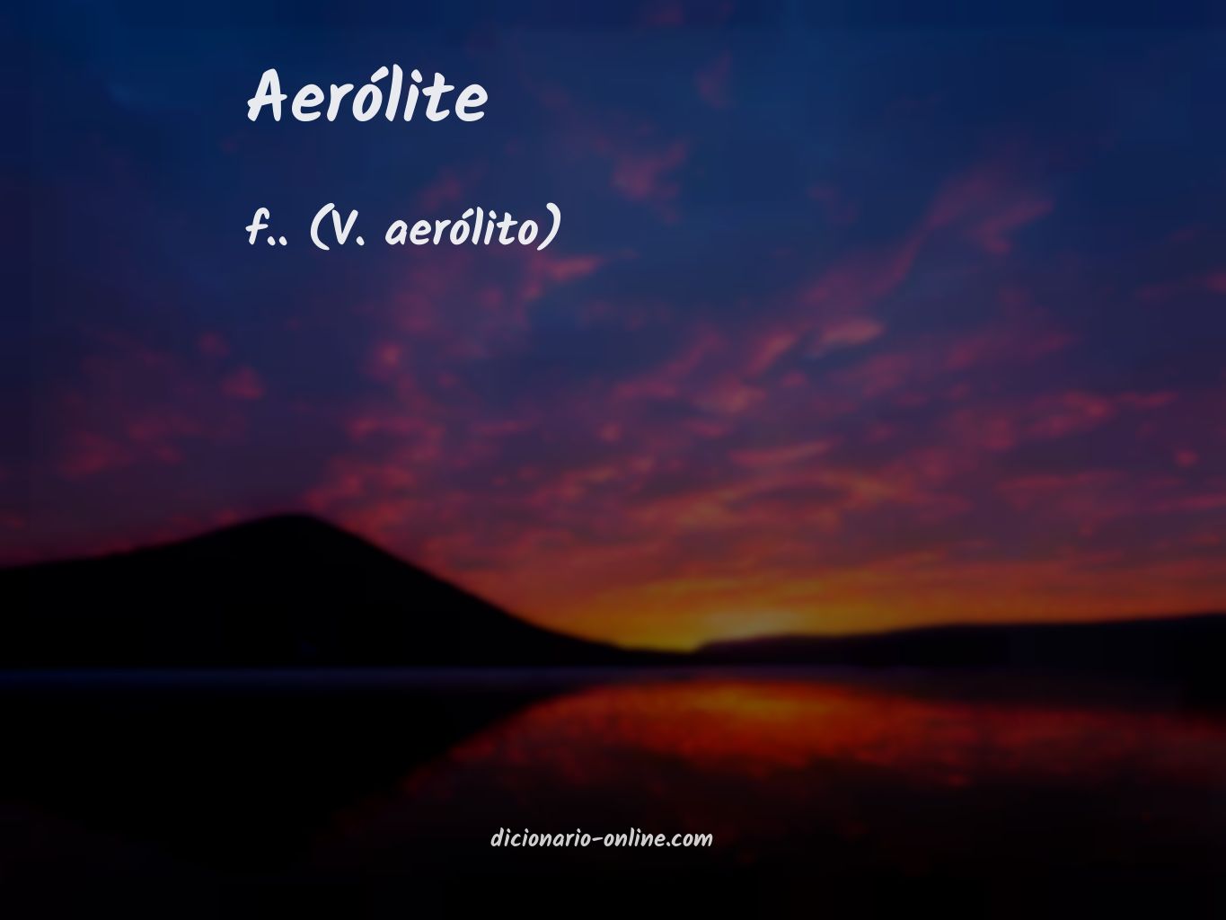 Significado de aerólite