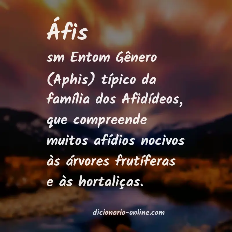Significado de áfis