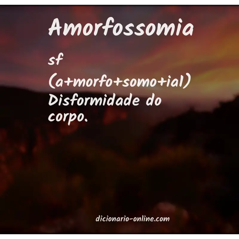 Significado de amorfossomia