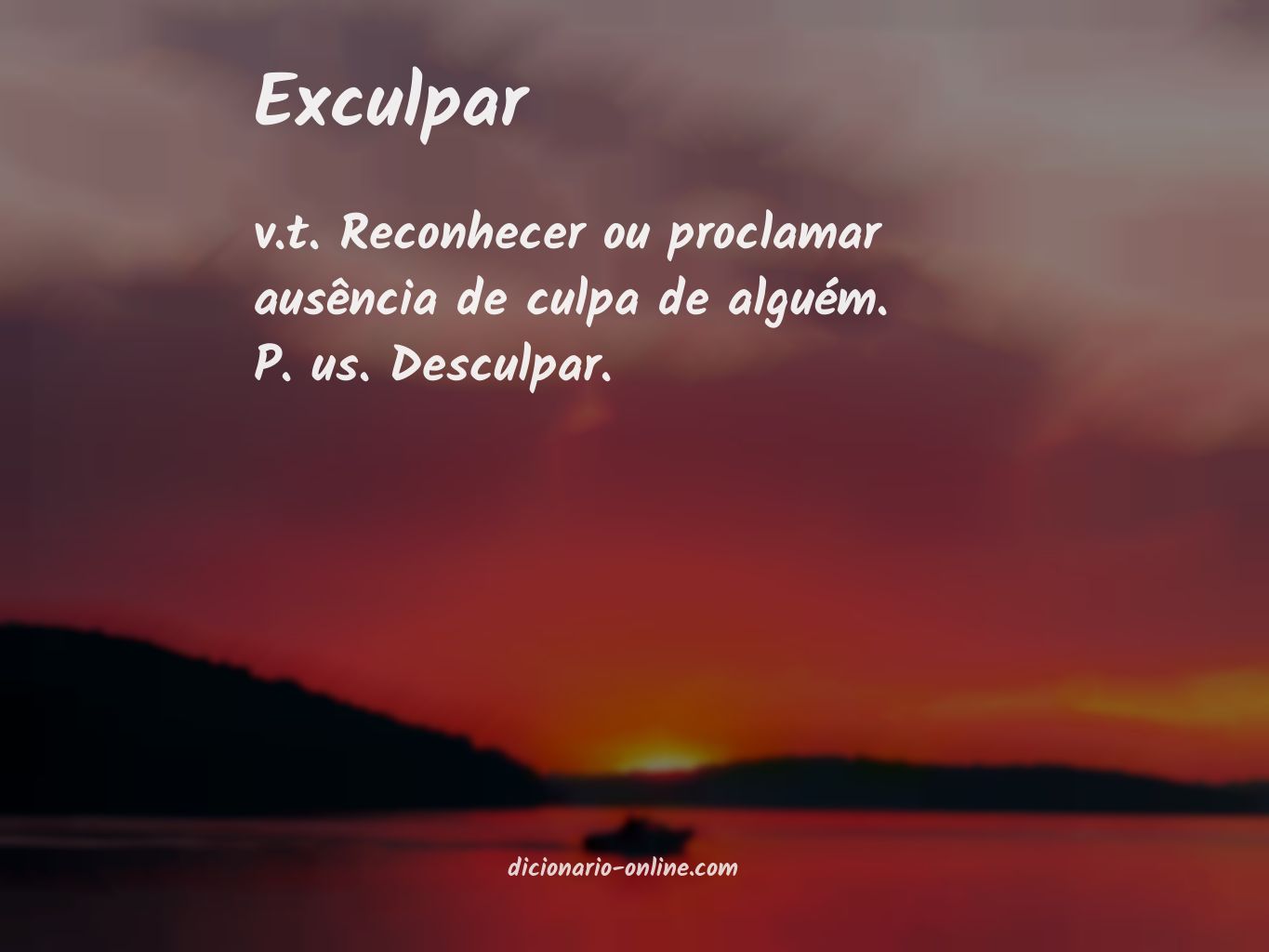 Significado de exculpar