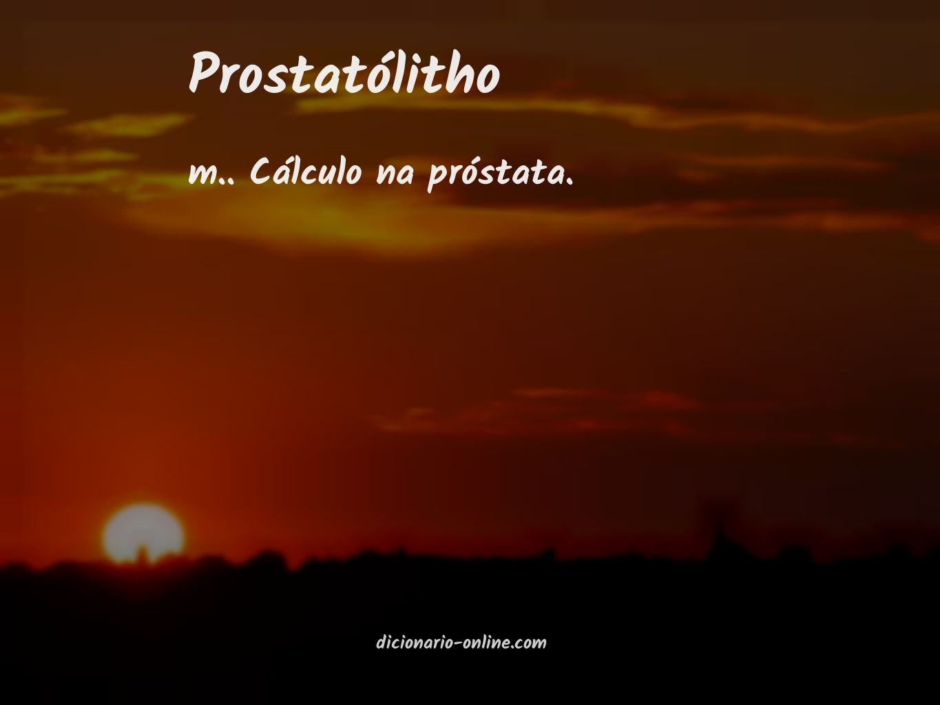 Significado de prostatólitho