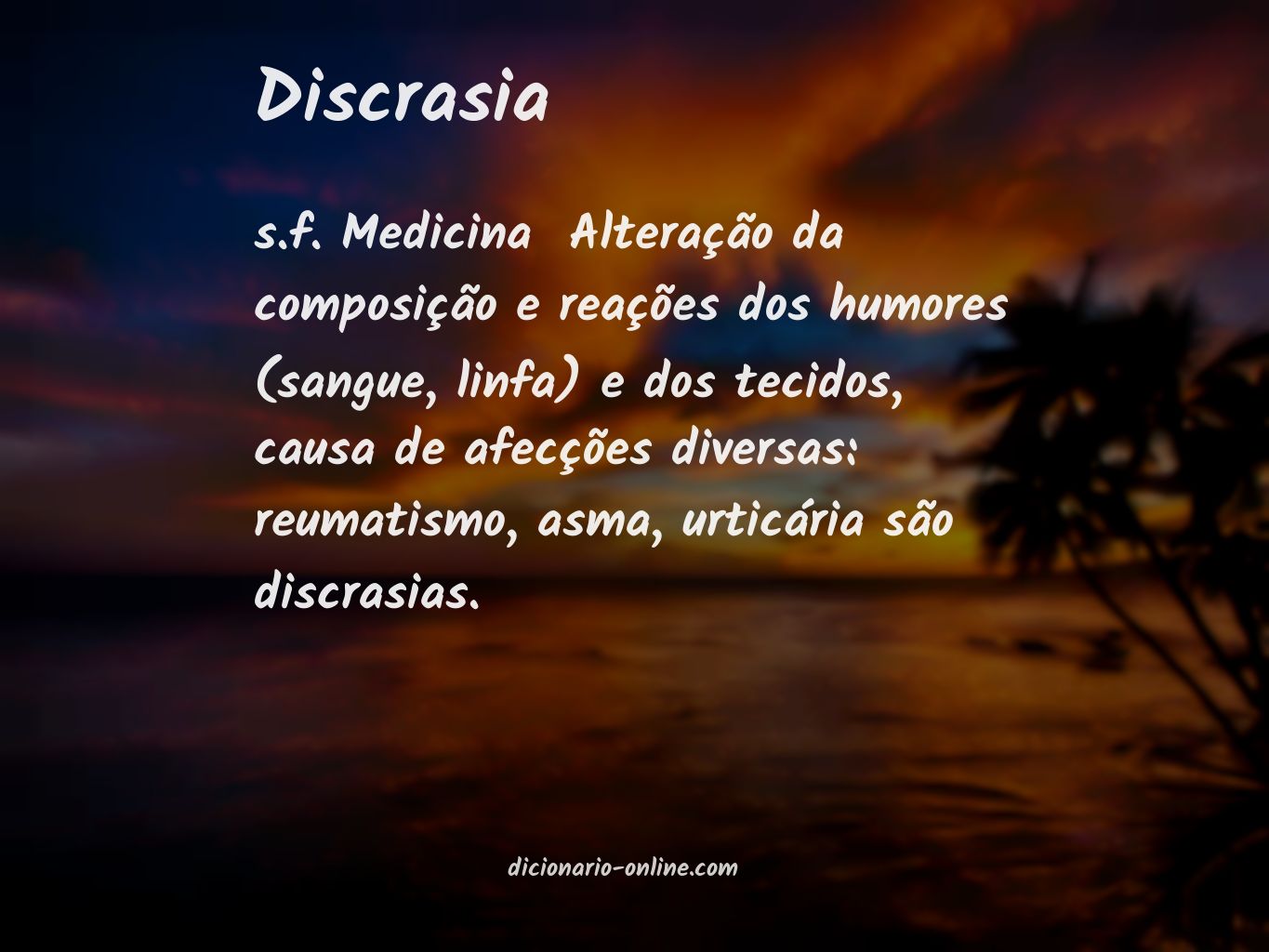 Significado de discrasia