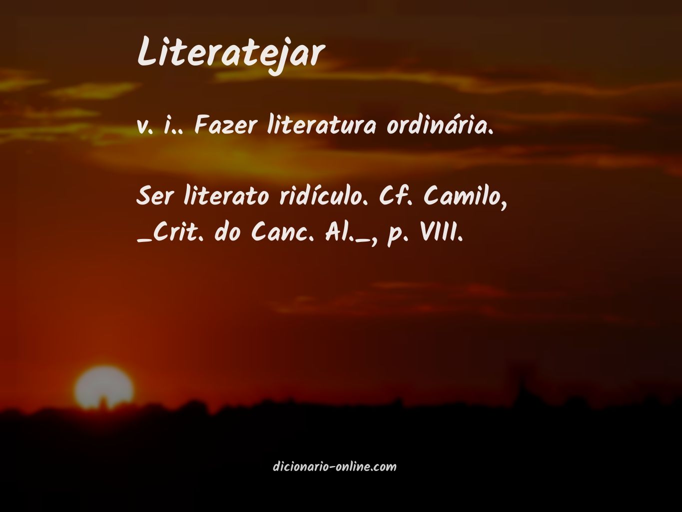 Significado de literatejar