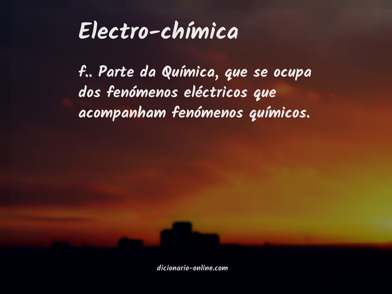 Significado de electro-chímica
