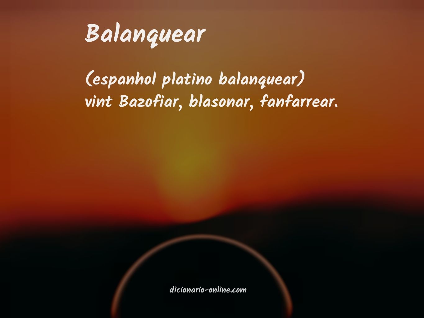 Significado de balanquear