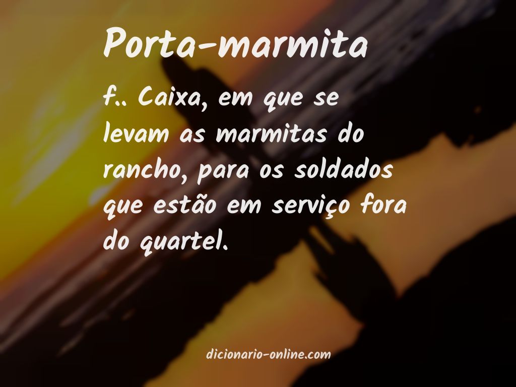 Significado de porta-marmita