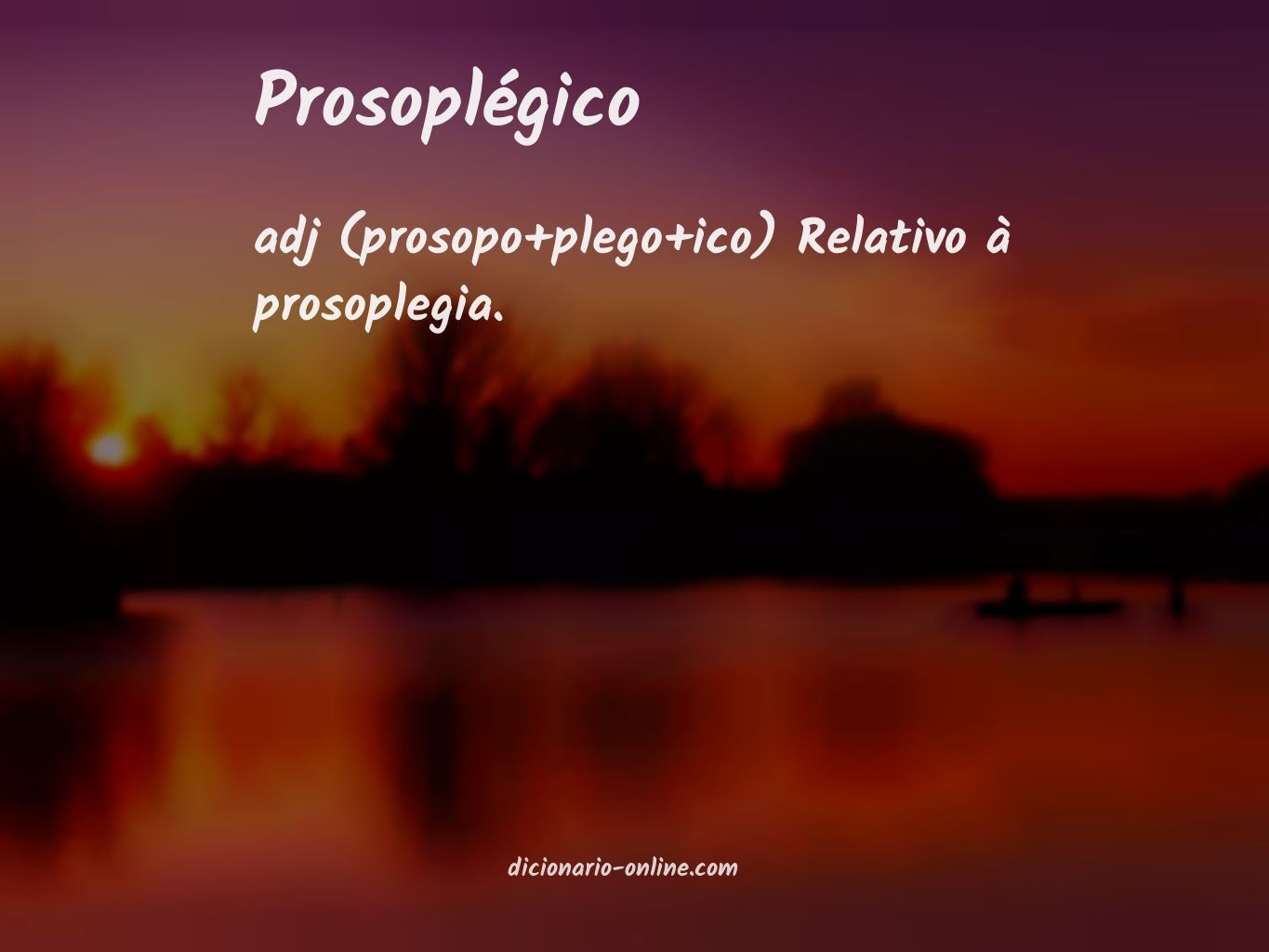 Significado de prosoplégico