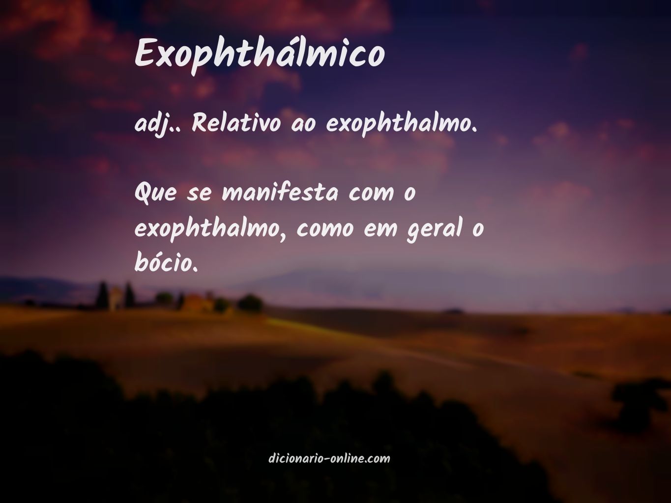 Significado de exophthálmico