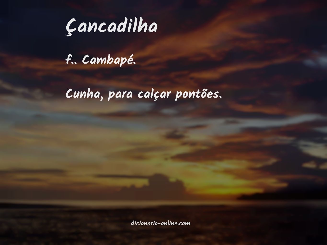 Significado de çancadilha