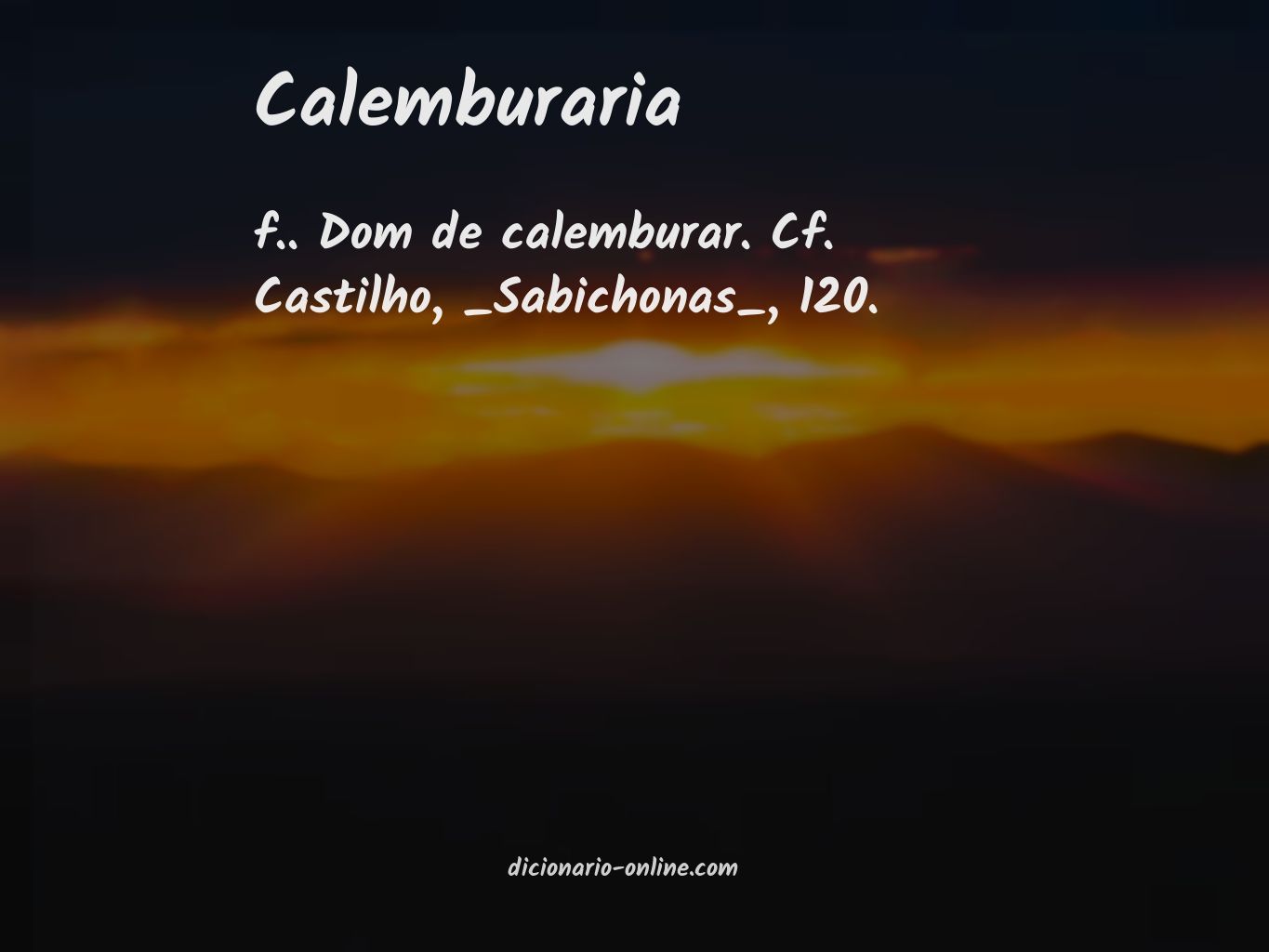 Significado de calemburaria