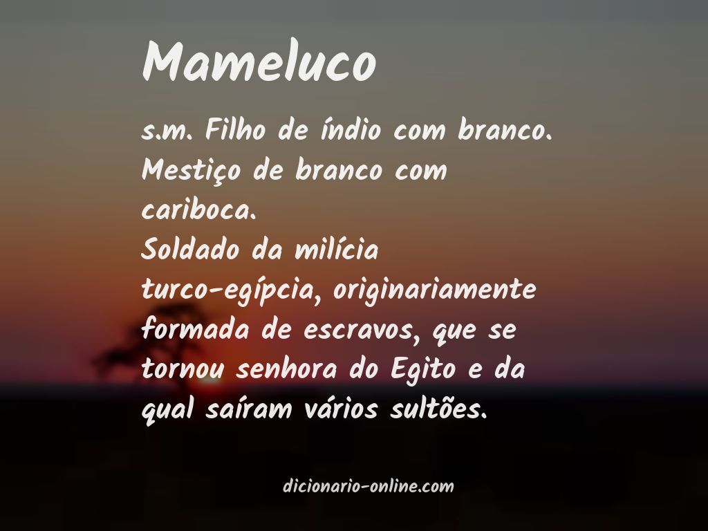 Significado de mameluco