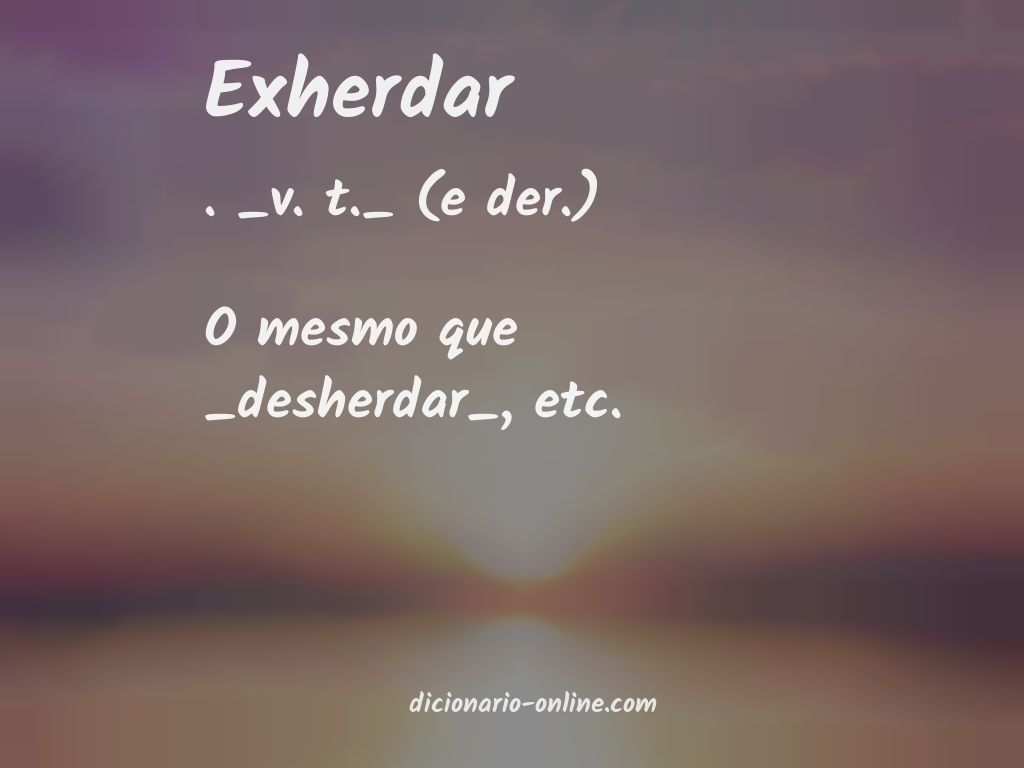 Significado de exherdar