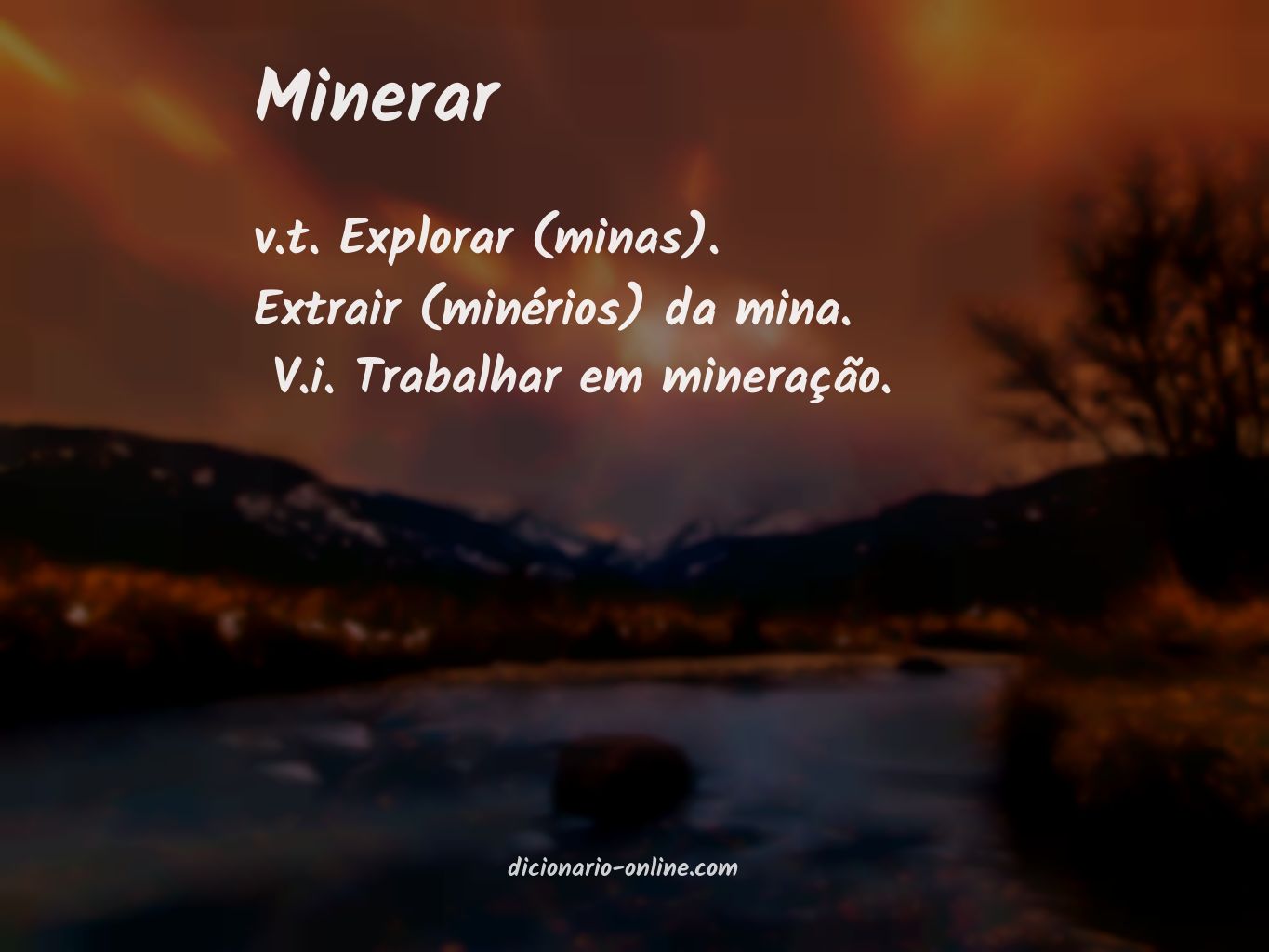 Significado de minerar