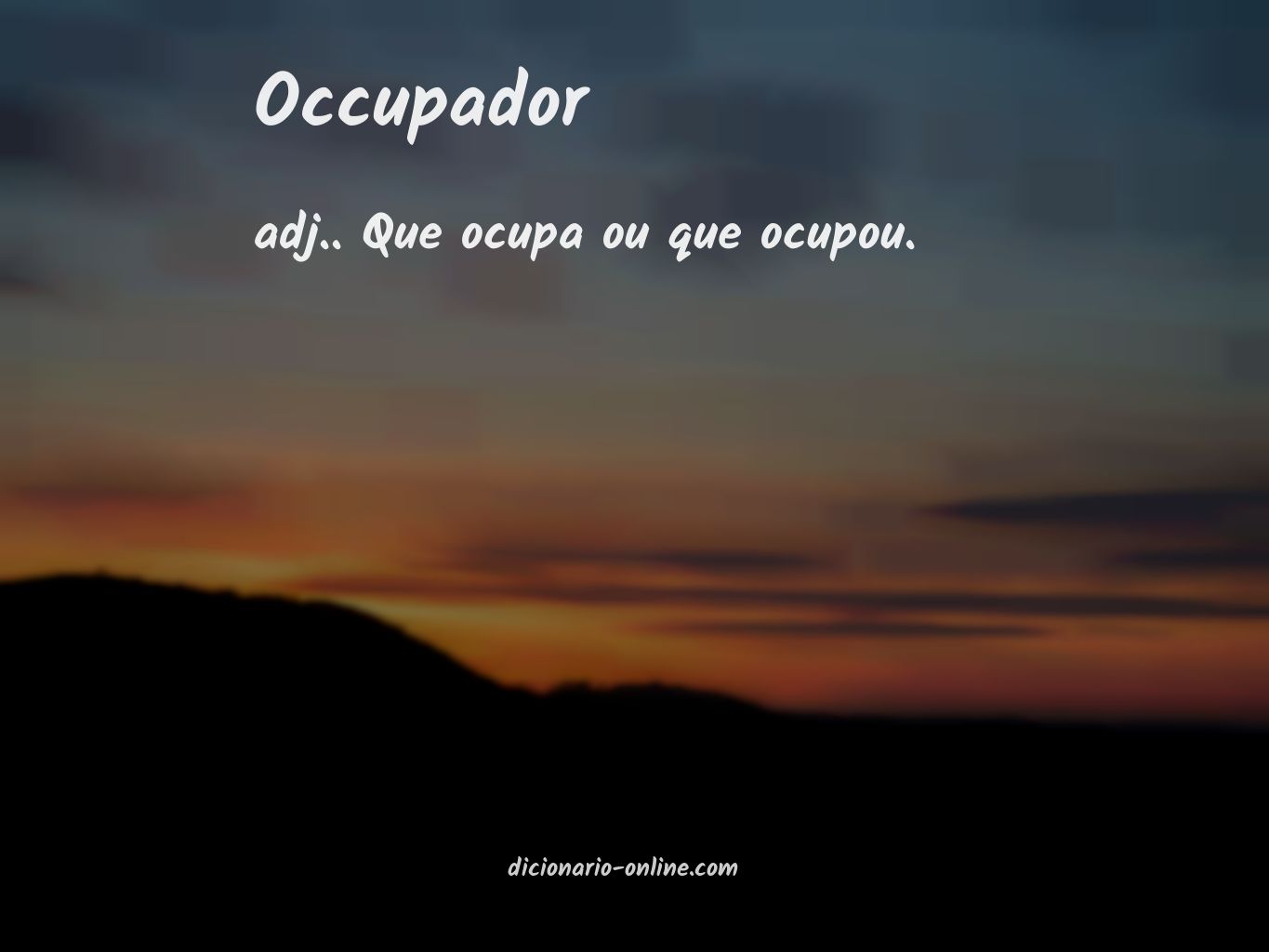 Significado de occupador