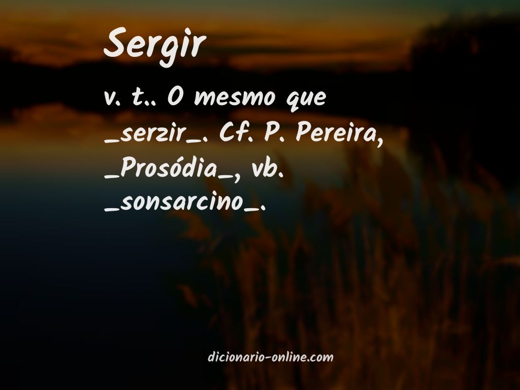 Significado de sergir