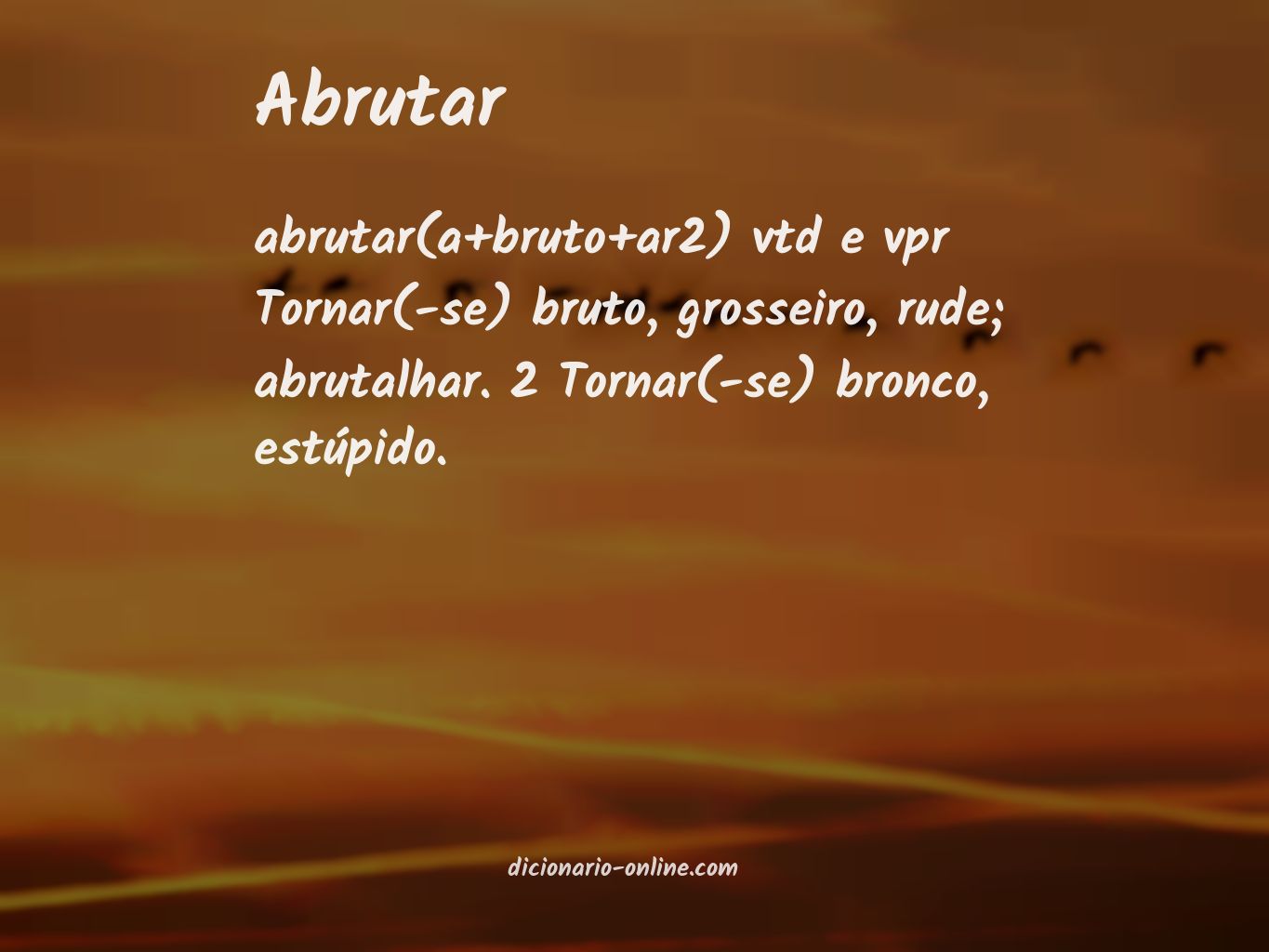 Significado de abrutar