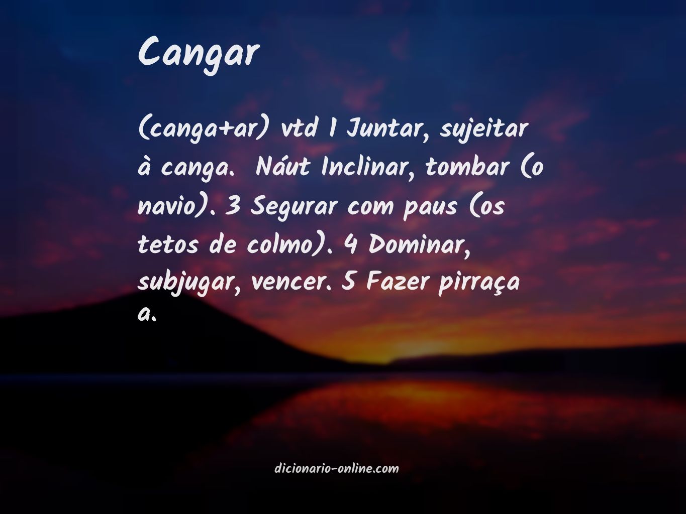 Significado de cangar