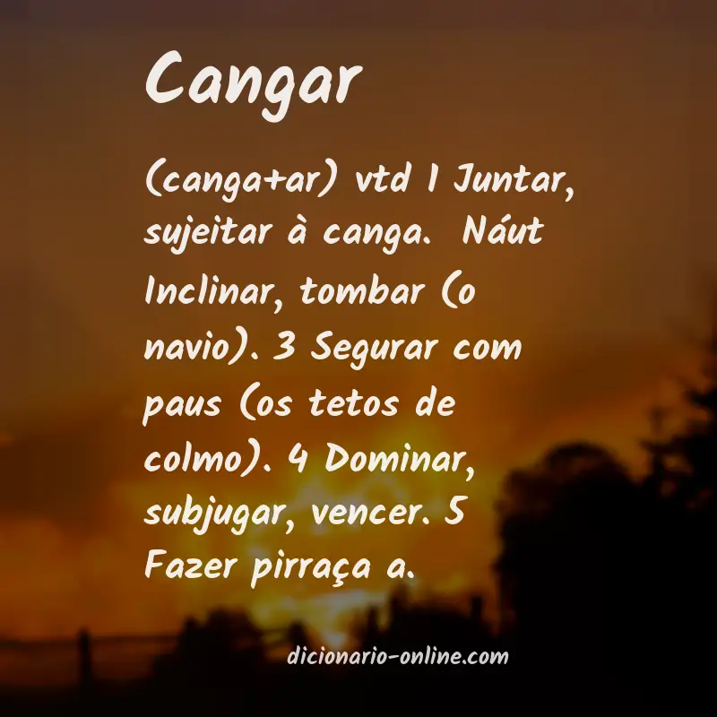 Significado de cangar