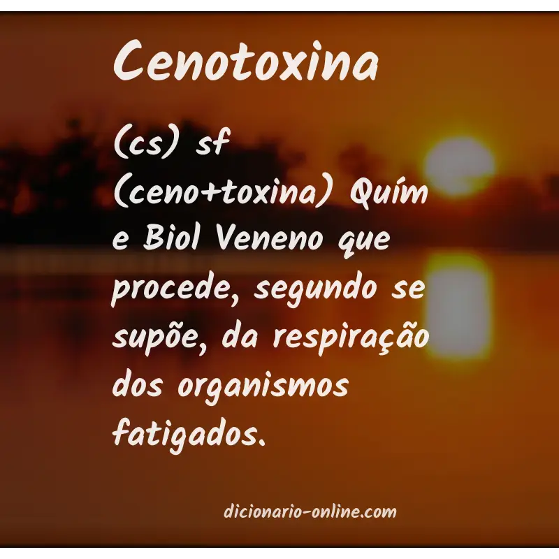 Significado de cenotoxina