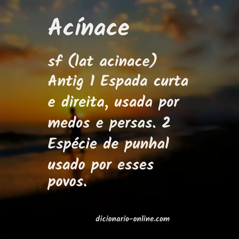 Significado de acínace