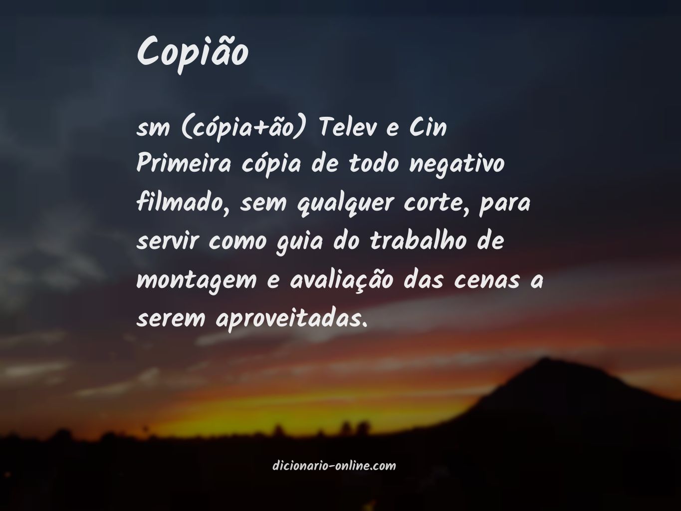 Significado de copião