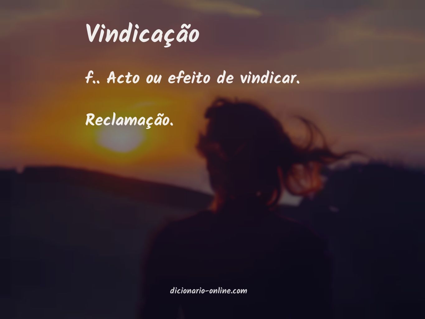 Significado de vindicação