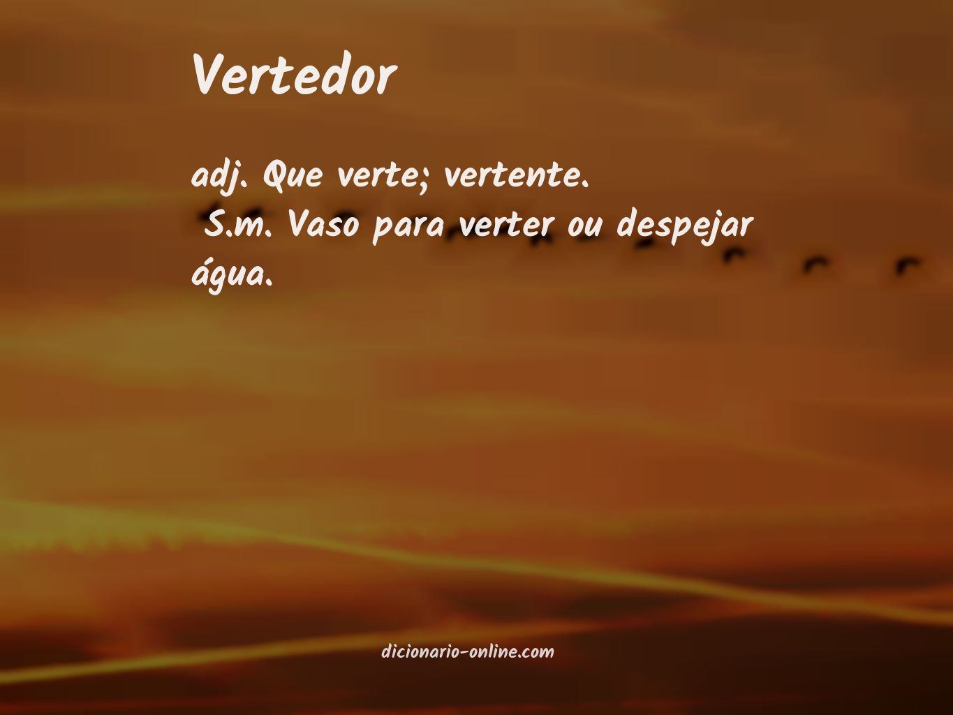 Significado de vertedor