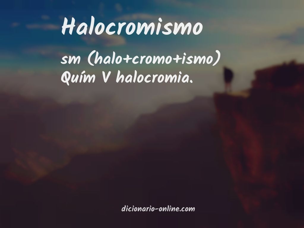 Significado de halocromismo
