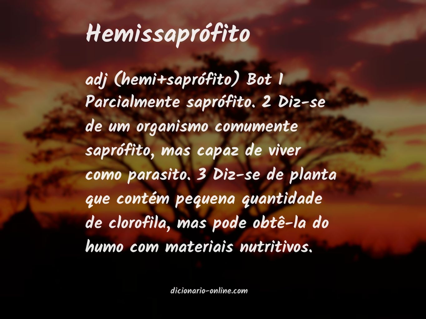 Significado de hemissaprófito