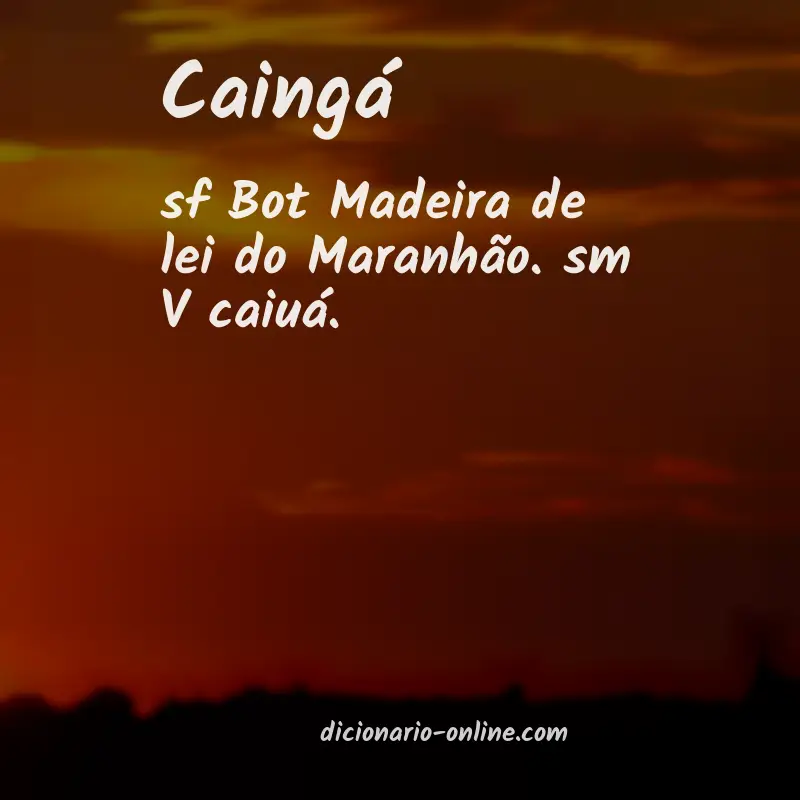 Significado de caingá