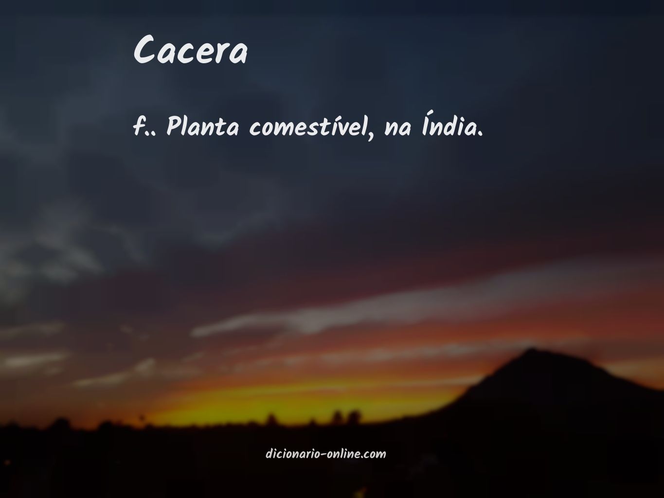 Significado de cacera