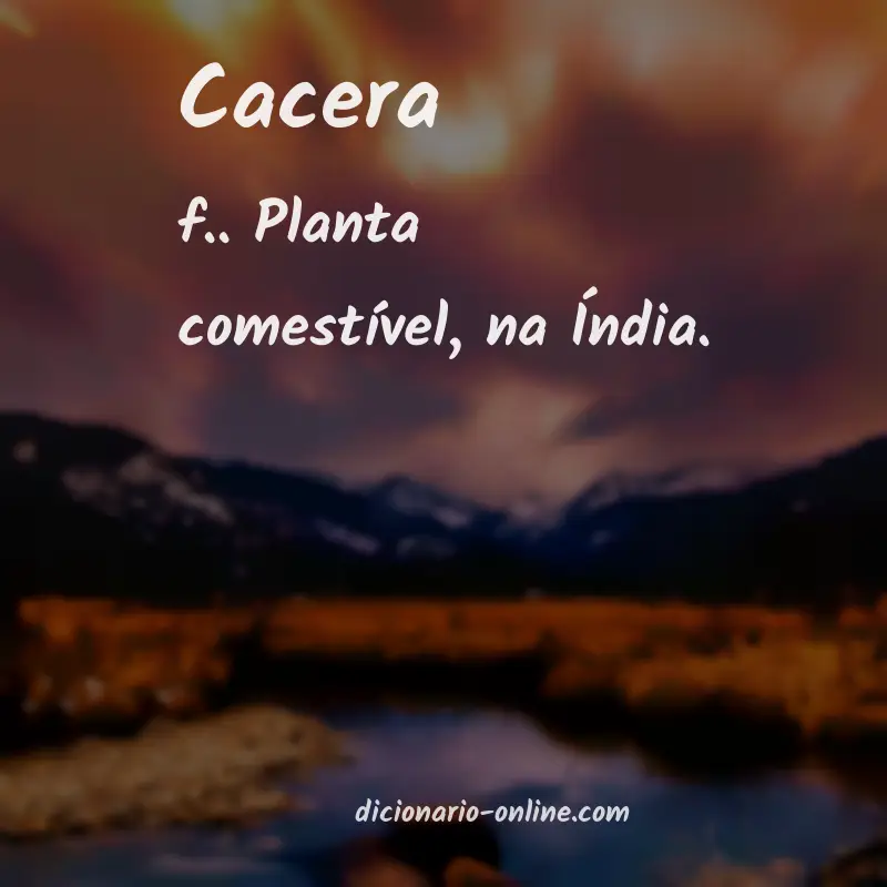 Significado de cacera