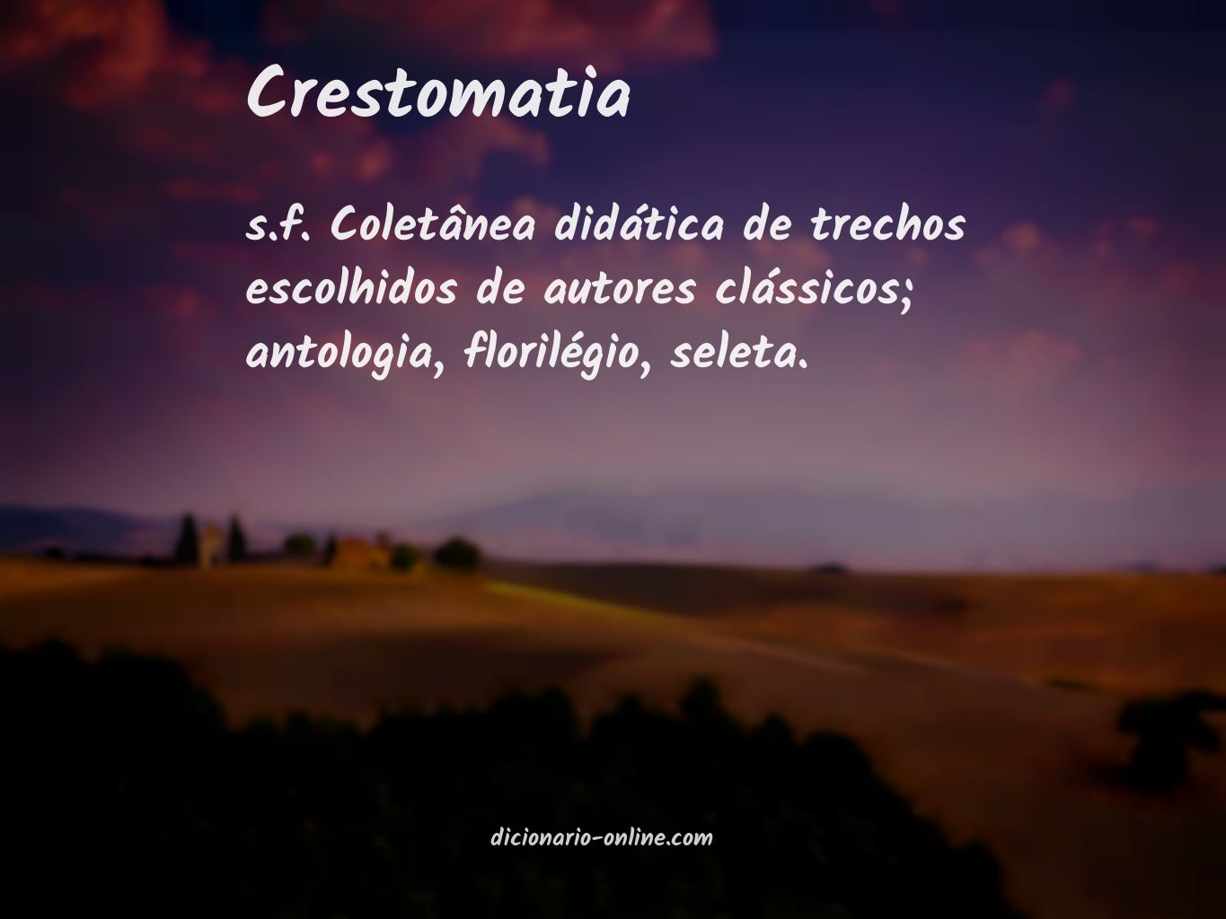 Significado de crestomatia