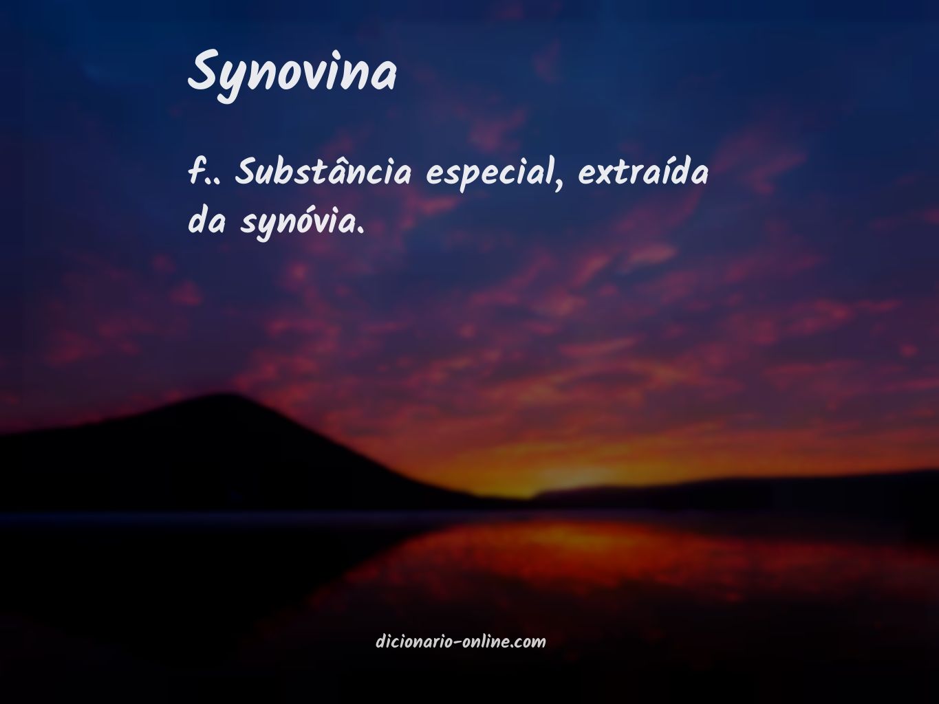 Significado de synovina