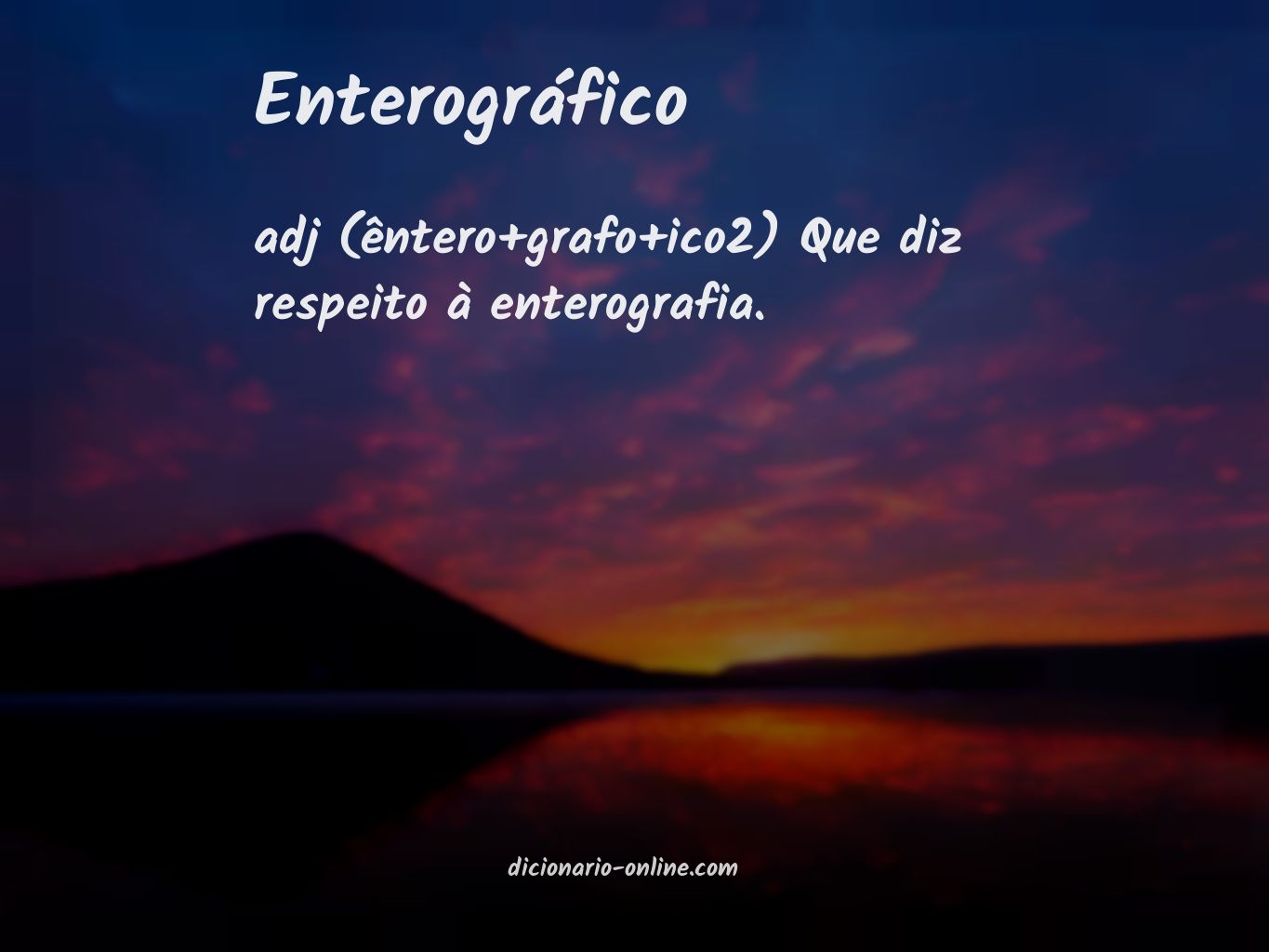 Significado de enterográfico