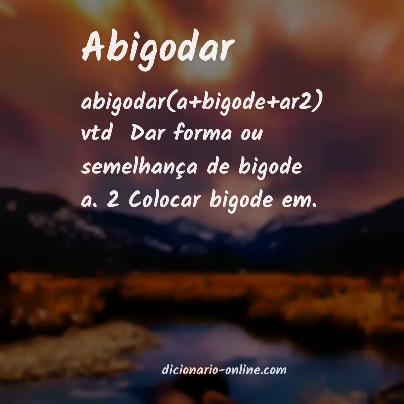 Significado de abigodar