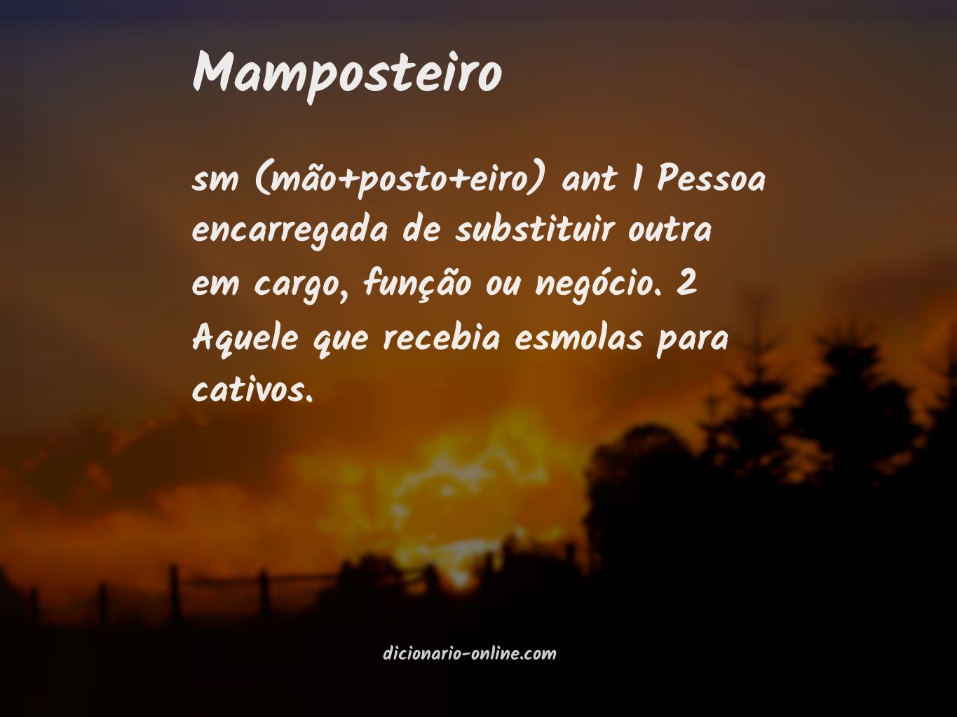 Significado de mamposteiro