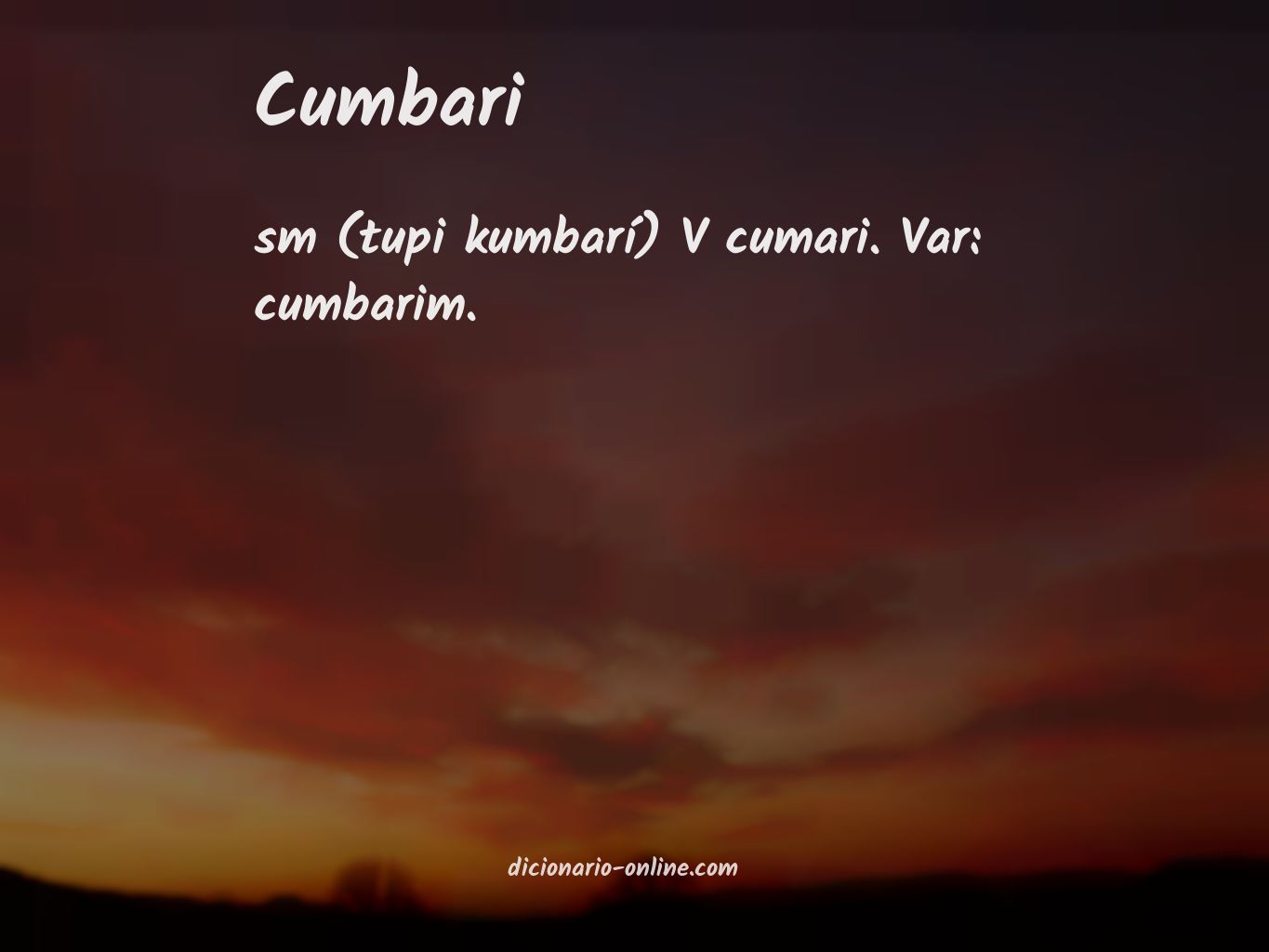 Significado de cumbari