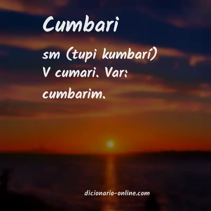 Significado de cumbari