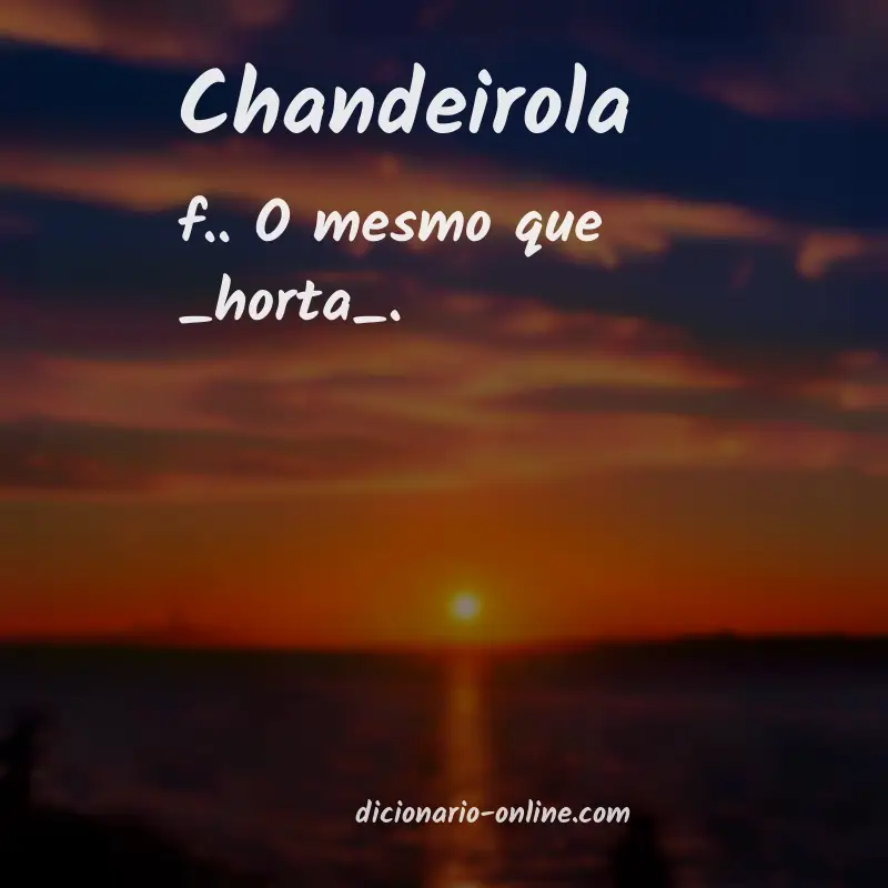 Significado de chandeirola