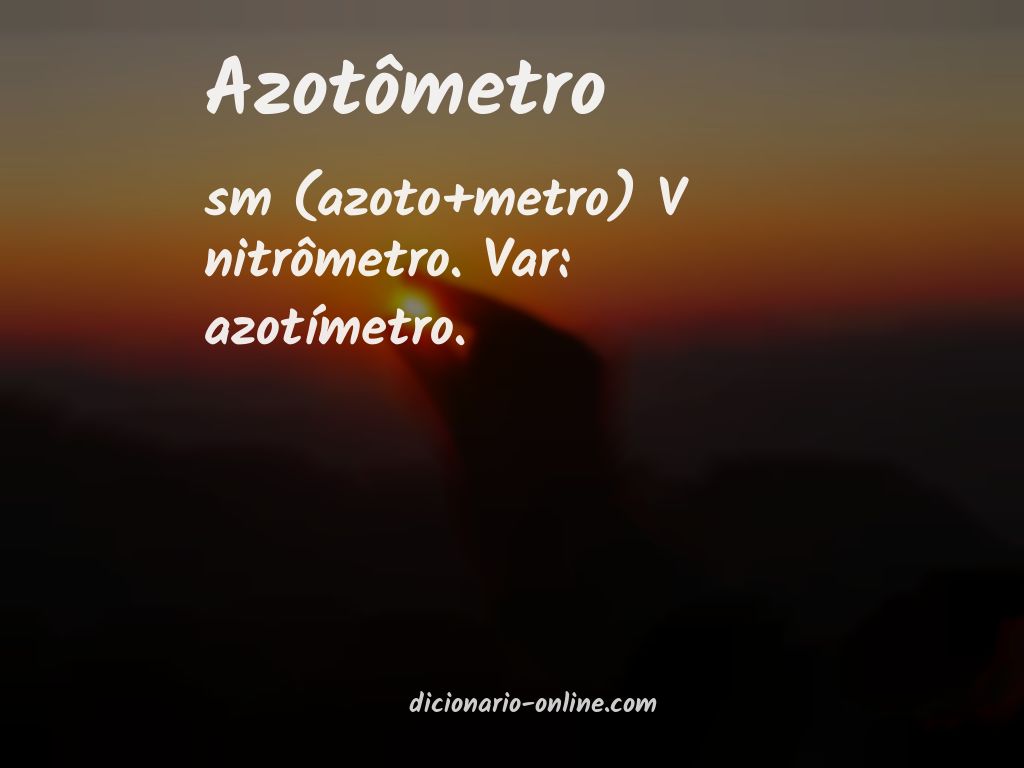 Significado de azotômetro