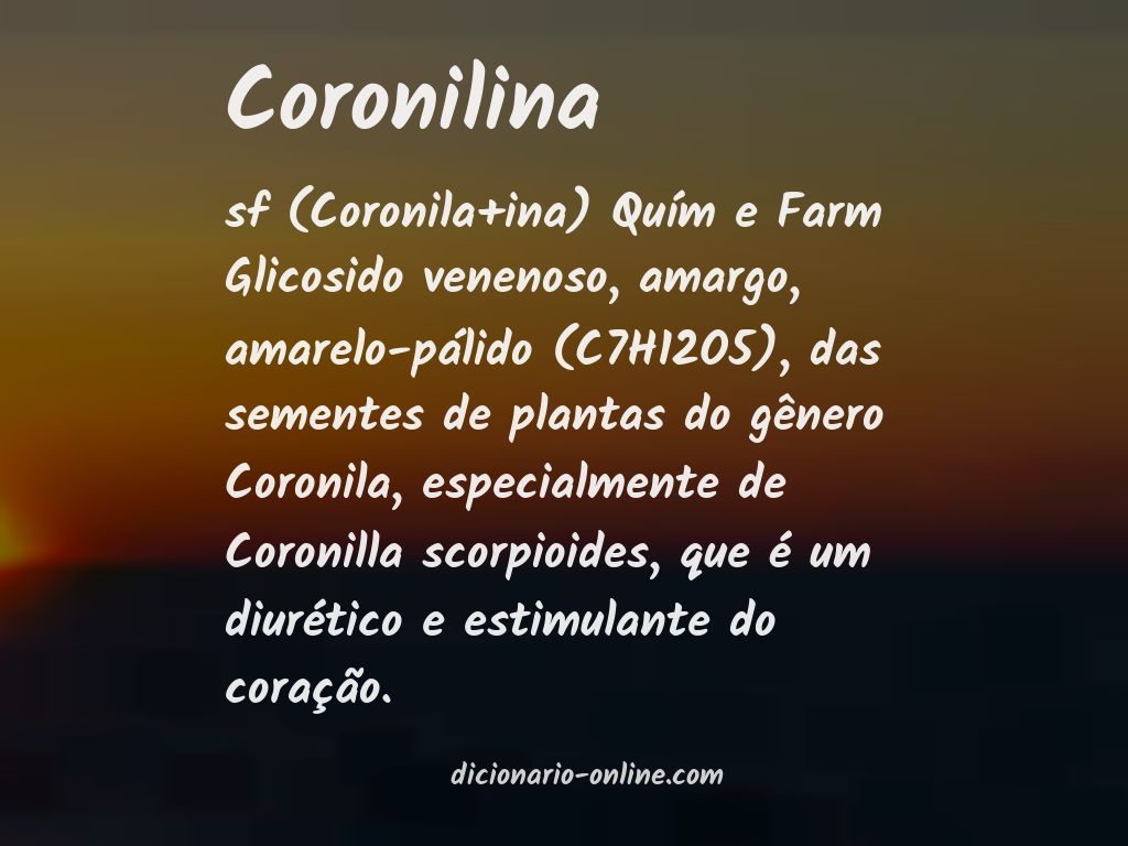 Significado de coronilina