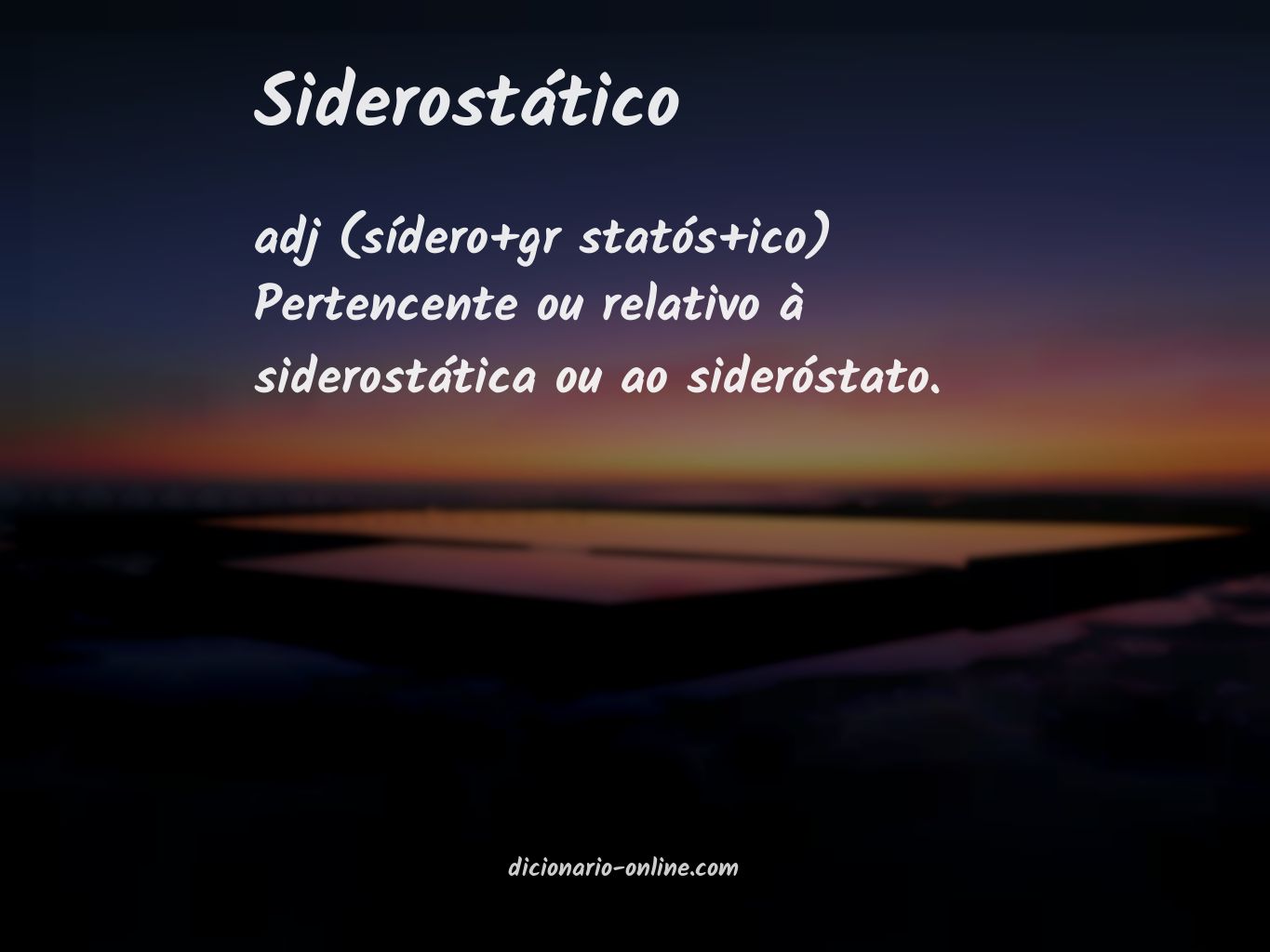 Significado de siderostático