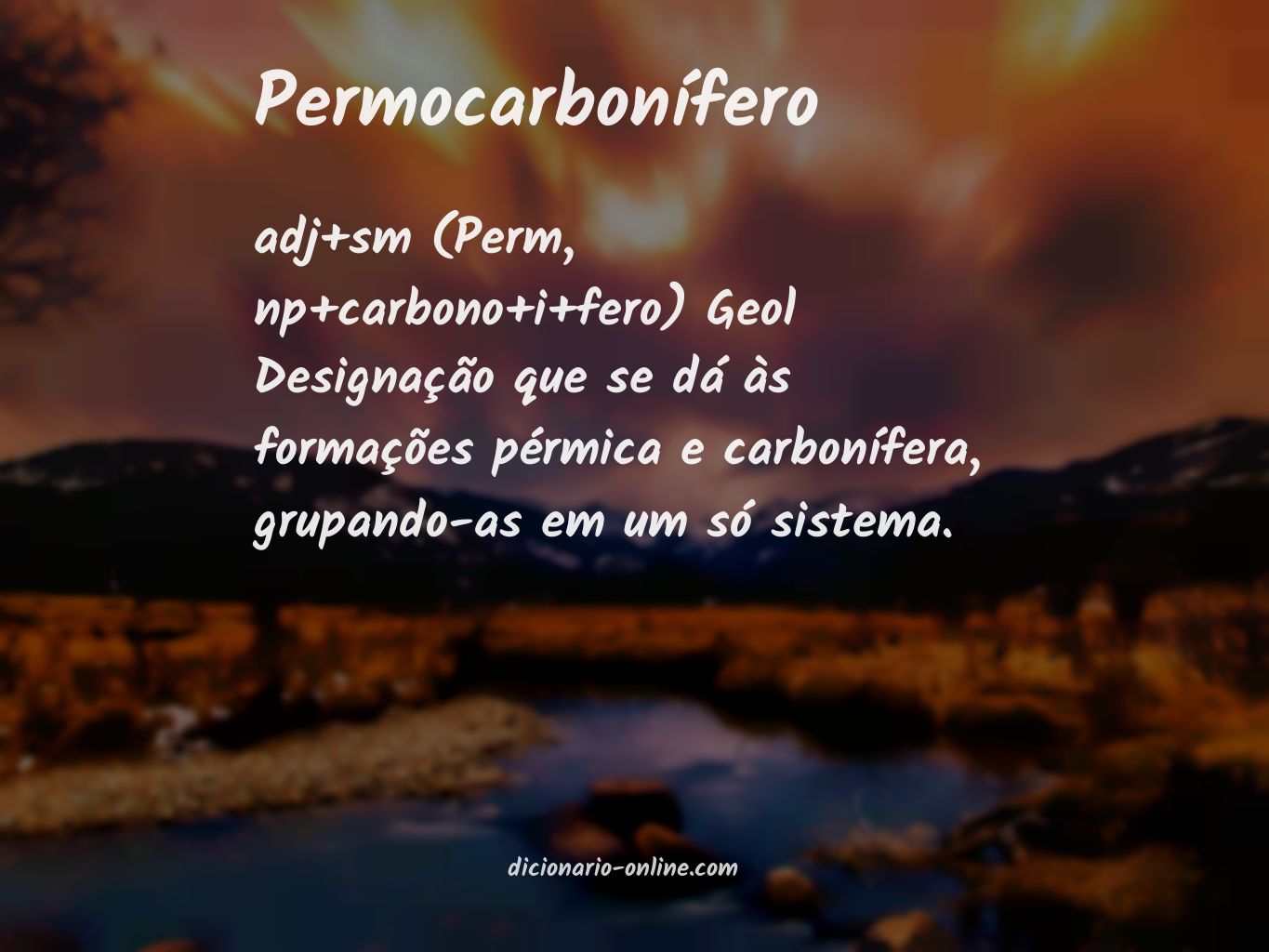 Significado de permocarbonífero