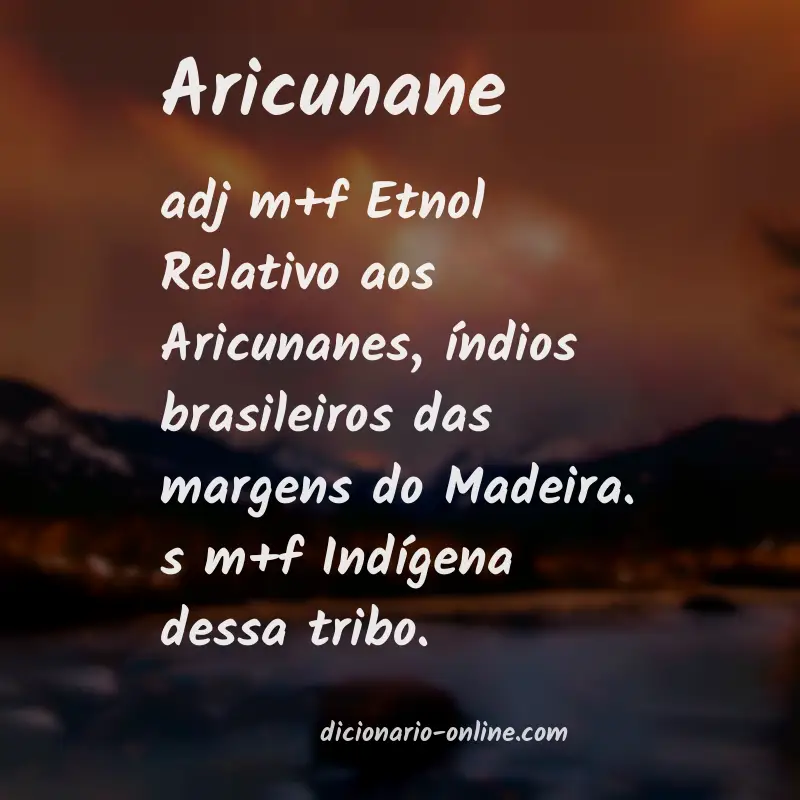 Significado de aricunane