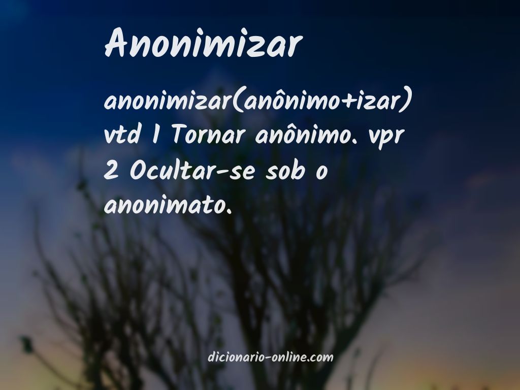 Significado de anonimizar