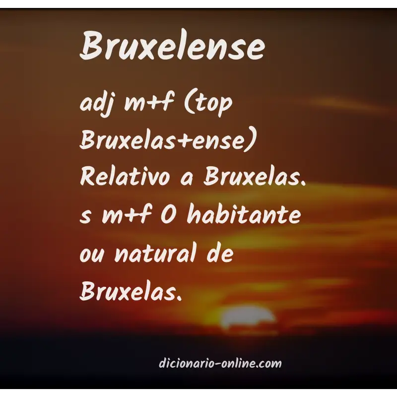 Significado de bruxelense