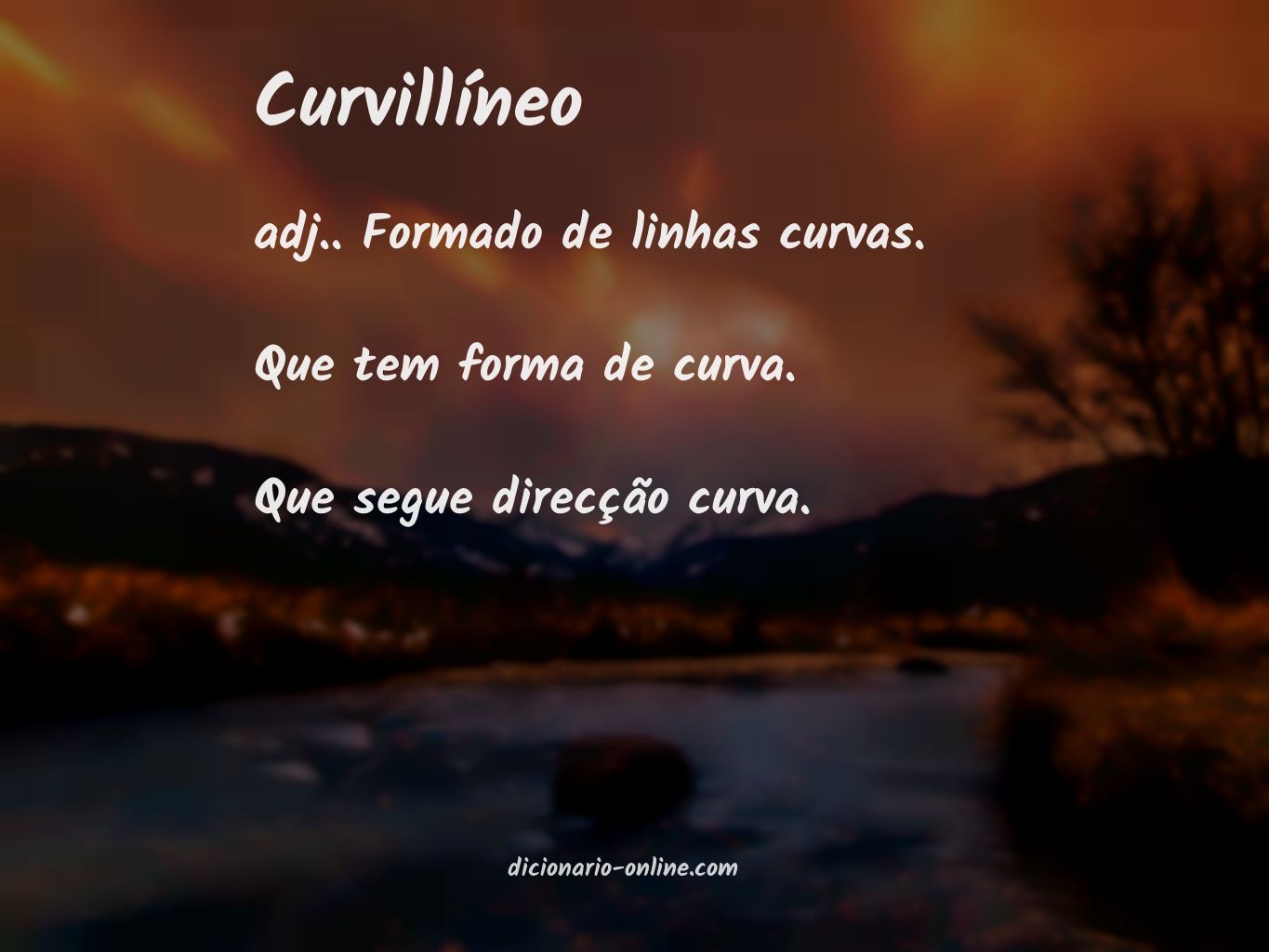 Significado de curvillíneo