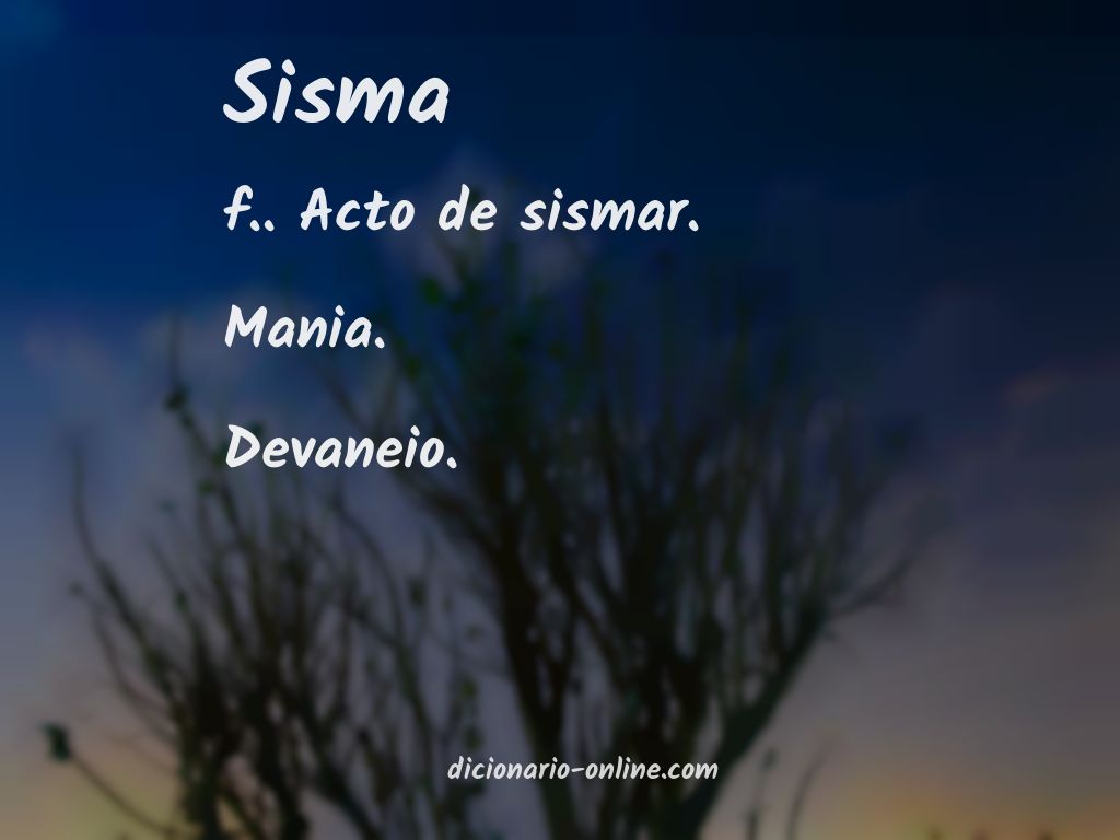 Significado de sisma