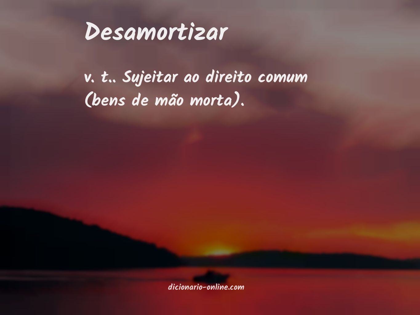 Significado de desamortizar